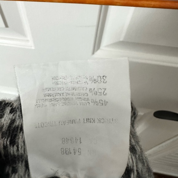 Italian Bogner Cashmere and Virgin Wool Houndstooth Check Crop Top Size XXS - Picture 3 of 5